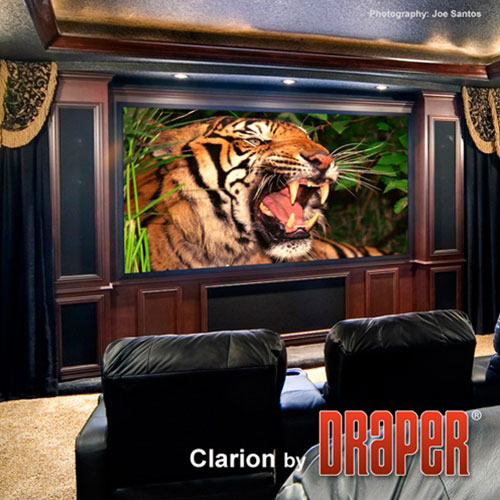 Draper DR-Z252040VT Clarion Fixed 92" High Def Grey Veltex Frame HDTV-1521