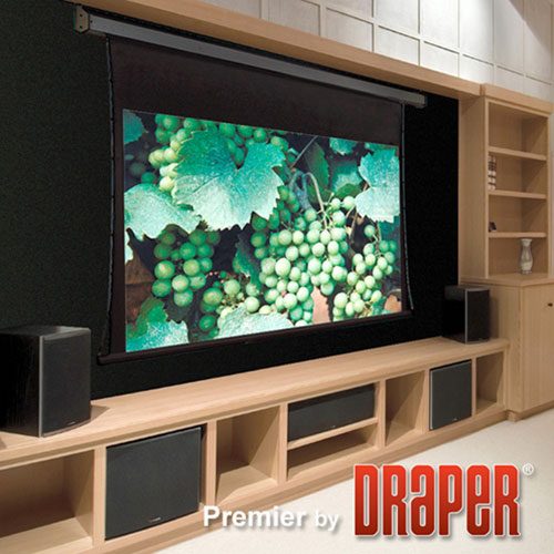 Draper DR-101060 Premier Motorized Electric 106" Matte White HDTV-1491