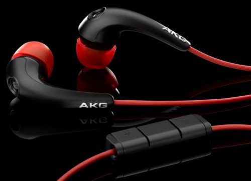 AKG K328VRD Passive Noise Cancelling In-ear Headphones (Black/Red)