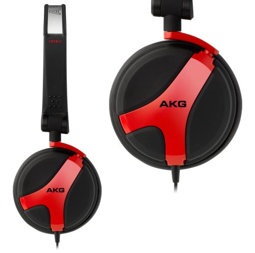 AKG K518LE RED Limited Edition On-Ear Headphones with Closed Back Design and 3D-Axis Folding Mechanism (Red)