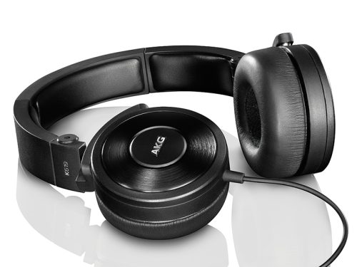 AKG K619BLK Black Premium DJ Headphones with In-Line Microphone (Black)