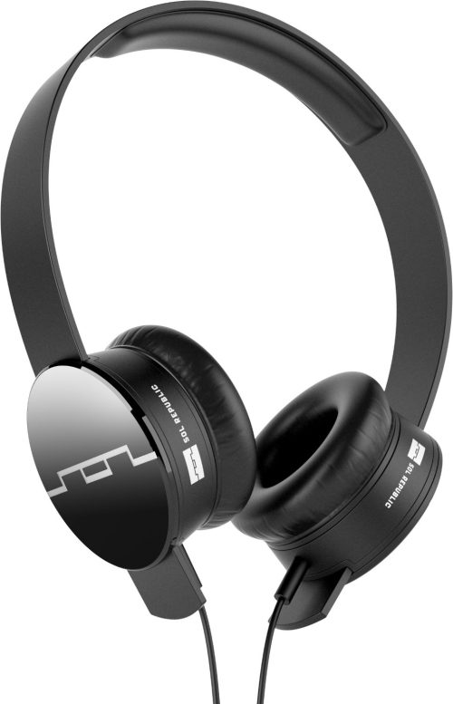 SOL REPUBLIC 1211-01 Tracks On-Ear Headphones with Three-Button Remote and Microphone, Black