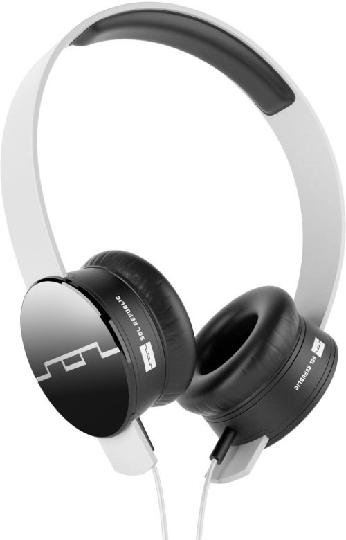 SOL REPUBLIC 1211-02 Tracks On-Ear Headphones with Three-Button Remote and Microphone, White