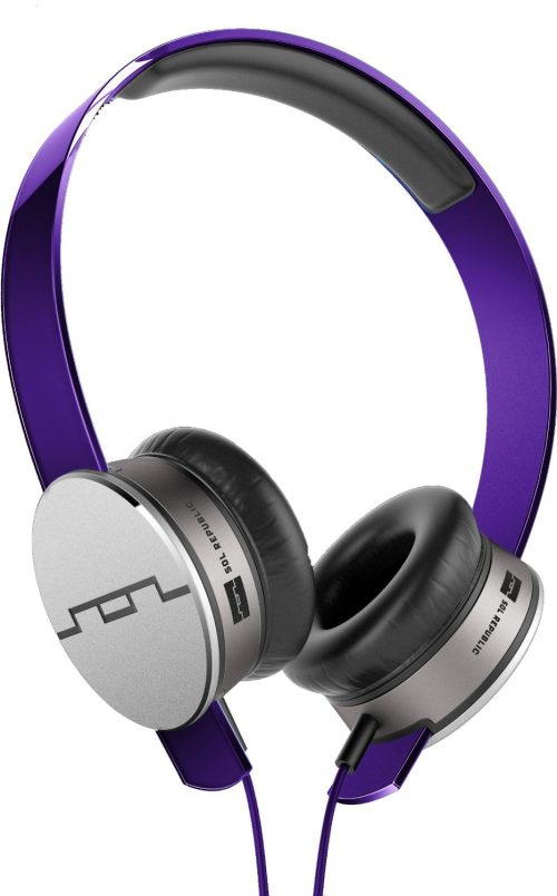 SOL REPUBLIC 1241-05 Tracks HD On-Ear Headphones with Three-Button Remote and Microphone, Purple