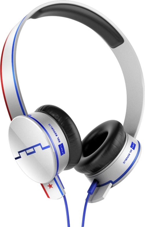 SOL REPUBLIC 1291-US Tracks Anthem On-Ear Headphones with Three-Button Remote and Microphone Featuring Michael Phelps Collaboration, Multicolored