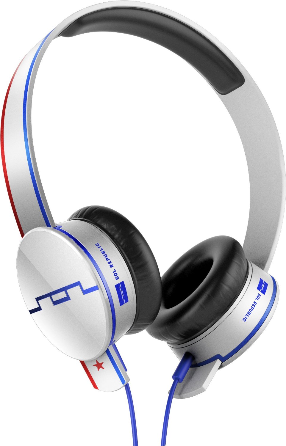 SOL REPUBLIC 1291-US Tracks Anthem On-Ear Headphones with Three-Button Remote and Microphone Featuring Michael Phelps Collaboration, Multicolored • Symphony Hifi