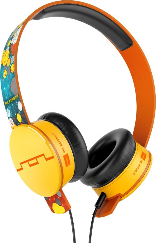 SOL REPUBLIC 1299-01 Tracks On-Ear Headphones with Three-Button Remote and Microphone Featuring Deadmau5 Collaboration, Multicolored