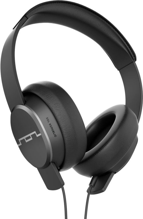 SOL REPUBLIC 1601-30 Master Tracks Over-Ear Headphones with Three-Button Remote and Microphone, Gunmetal
