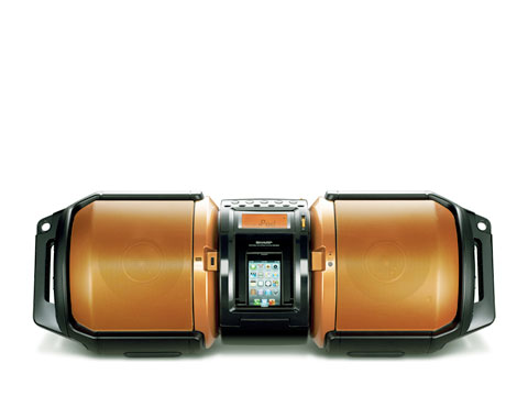 Sharp GX-M10 High-Power Portable Audio System with Dual Subwoofers